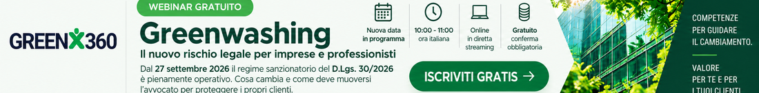 GreenX360 - Webinar gratuito Greenwashing
